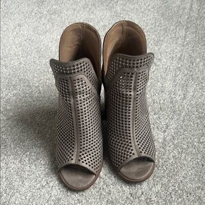 Women's Perforated Peep-Toe Booties
